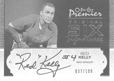2007-2008 OPC Premier Original 6 Signatures O6-RK Red Kelly