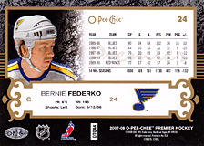 2007-2008 OPC Premier Regular Card 24 Bernie Federko