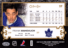 2007-2008 OPC Premier Regular Card 27 Frank Mahovlich