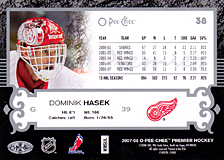 2007-2008 OPC Premier Regular Card 38 Dominik Hasek