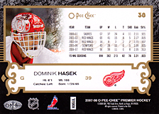 2007-2008 OPC Premier Regular Card 38 Dominik Hasek