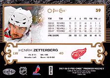 2007-2008 OPC Premier Regular Card 39 Henrik Zetterberg