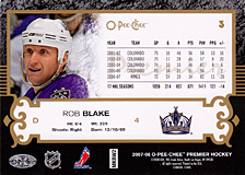 2007-2008 OPC Premier Regular Card 3 Rob Blake