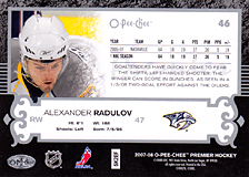 2007-2008 OPC Premier Regular Card 46 Alexander Radulov