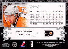 2007-2008 OPC Premier Regular Card 51 Simon Gagne