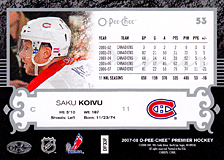 2007-2008 OPC Premier Regular Card 53 Saku Koivu