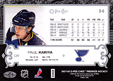 2007-2008 OPC Premier Regular Card 54 Paul Kariya
