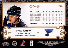 2007-2008 OPC Premier Regular Card 54 Paul Kariya