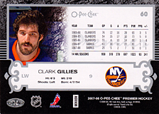 2007-2008 OPC Premier Regular Card 60 Clark Gillies