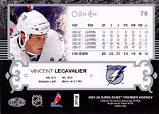 2007-2008 OPC Premier Regular Card 78 Vincent Lecavalier