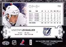 2007-2008 OPC Premier Regular Card 78 Vincent Lecavalier