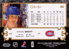 2007-2008 OPC Premier Regular Card 83 Steve Shutt