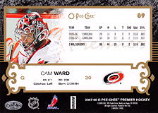 2007-2008 OPC Premier Regular Card 89 Cam Ward