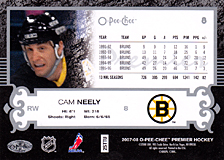2007-2008 OPC Premier Regular Card 8 Cam Neely