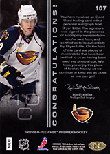 2007-2008 OPC Premier Rookies Card 107 Bryan Little