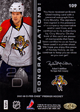 2007-2008 OPC Premier Rookies Card 109 Cory Murphy