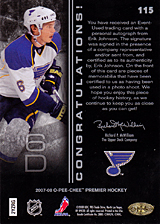 2007-2008 OPC Premier Rookies Card 115 Erik Johnson