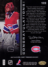 2007-2008 OPC Premier Rookies Card 122 Jaroslav Halak