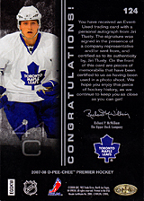 2007-2008 OPC Premier Rookies Card 124 Jiri Tlusty