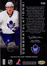 2007-2008 OPC Premier Rookies Card 124 Jiri Tlusty