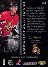 2007-2008 OPC Premier Rookies Card 140 Nick Foligno