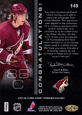 2007-2008 OPC Premier Rookies Card 145 Peter Mueller