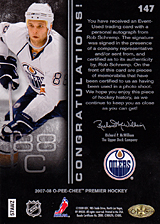 2007-2008 OPC Premier Rookies Card 147 Rob Schremp