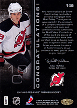 2007-2008 OPC Premier Rookies Card 148 Rod Pelley