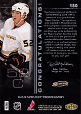 2007-2008 OPC Premier Rookies Card 150 Ryan Carter