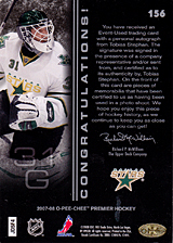 2007-2008 OPC Premier Rookies Card 156 Tobias Stephan