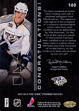 2007-2008 OPC Premier Rookies Card 160 Ville Koistinen