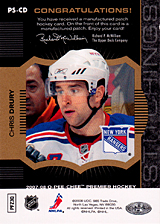 2007-2008 OPC Premier Stitchings PS-CD Chris Drury