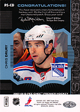 2007-2008 OPC Premier Stitchings PS-CD Chris Drury