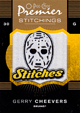 2007-2008 OPC Premier Stitchings PS-GC Gerry Cheevers