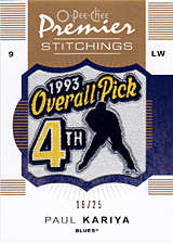2007-2008 OPC Premier Stitchings PS-PK Paul Kariya