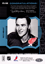 2007-2008 OPC Premier Stitchings PS-RK Red Kelly