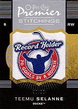 2007-2008 OPC Premier Stitchings PS-TS Teemu Selanne