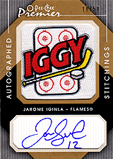 2007-2008 OPC Premier Stitchings Auto APS-JI Jarome Iginla