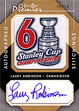 2007-2008 OPC Premier Stitchings Auto APS-LR Larry Robinson