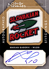 2007-2008 OPC Premier Stitchings Auto APS-MG Marian Gaborik