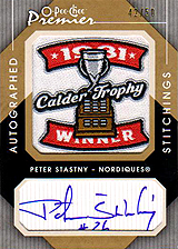 2007-2008 OPC Premier Stitchings Auto APS-PS Peter Stastny