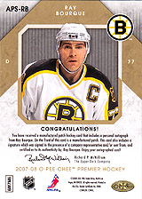 2007-2008 OPC Premier Stitchings Auto APS-RB Ray Bourque