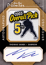 2007-2008 OPC Premier Stitchings Auto APS-TV Thomas Vanek