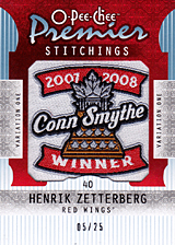 2008-2009 OPC Premier Stitchings PS-HZ Henrik Zetterberg