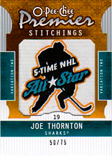 2008-2009 OPC Premier Stitchings PS-JT Joe Thornton