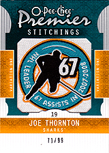 2008-2009 OPC Premier Stitchings PS-JT Joe Thornton