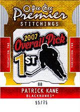 2008-2009 OPC Premier Stitchings PS-PK Patrick Kane