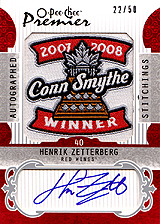2008-2009 OPC Premier Stitchings Auto APS-HZ Henrik Zetterberg