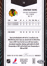 2008-2009 OPC Premier Regular Cards 26 Jonathan Toews