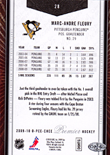 2008-2009 OPC Premier Regular Cards 28 Marc-Andre Fleury